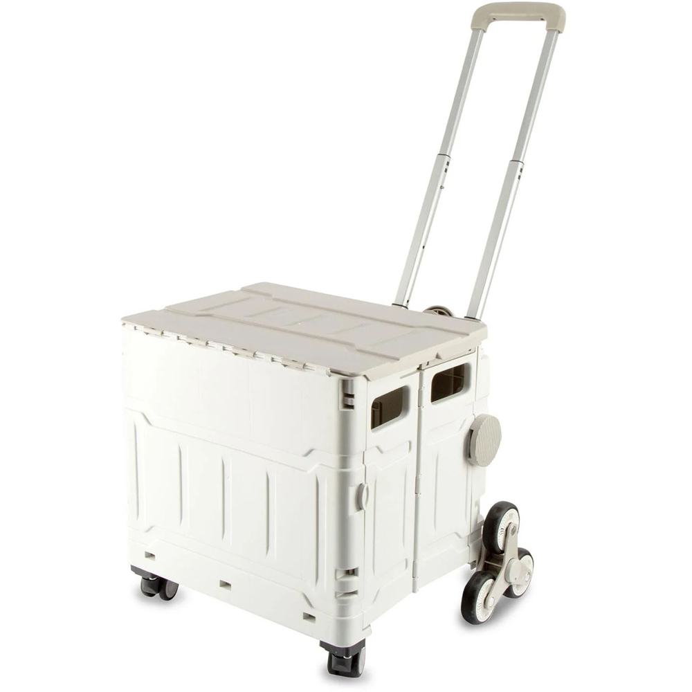 Sewing Online YN8812-GREY Grey Plastic Foldable Craft and Sewing Trolley 47 x 52 x 41cm Image 1