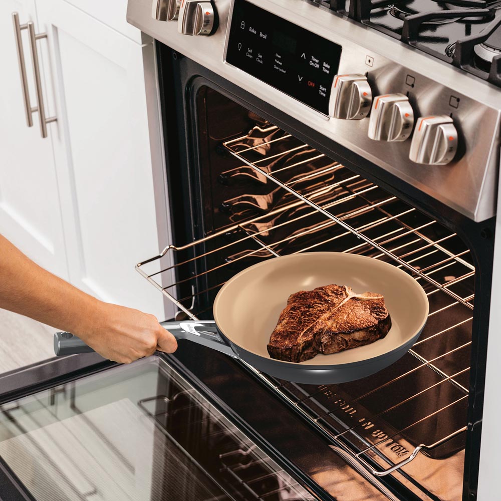 Ninja 5 Piece Extended Life Ceramic Frying Pan and Saucepan Set Image 2