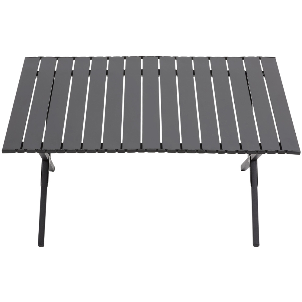 Living and Home 4 Seater 90cm Black Camping Table and Chair Set Image 3