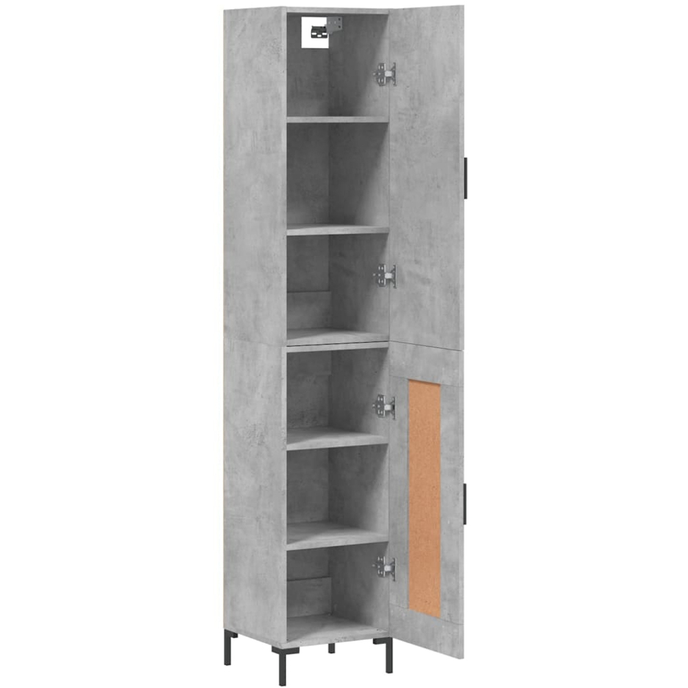 vidaXL 2 Door Concrete Grey Highboard Image 4