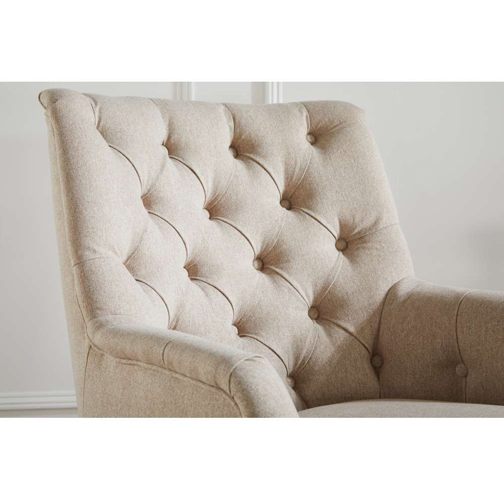 Padstow Button Back Wheat Armchair Image 5