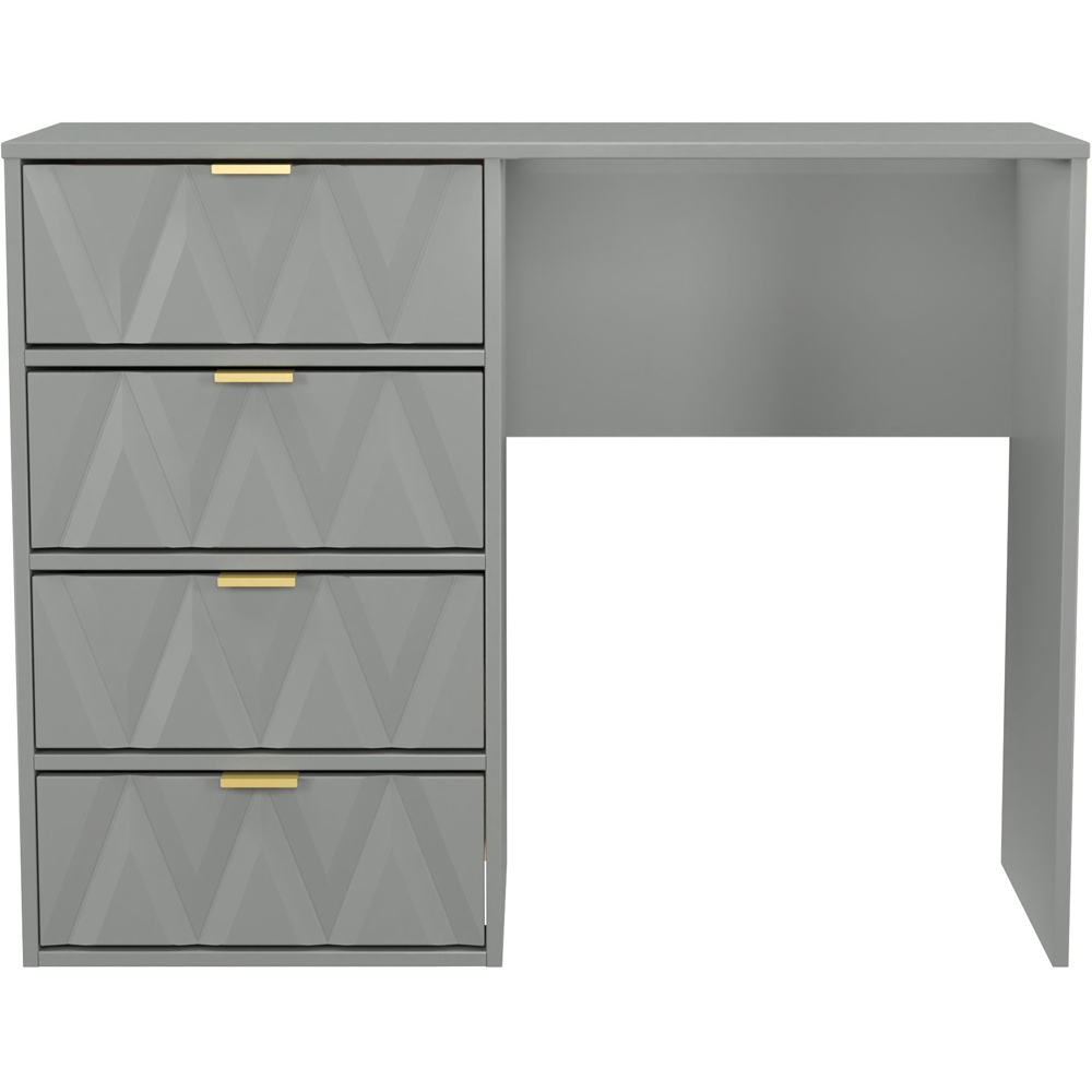 Crowndale Diamond 4 Drawer Dusk Grey Vanity Dressing Table Ready Assembled Image 2