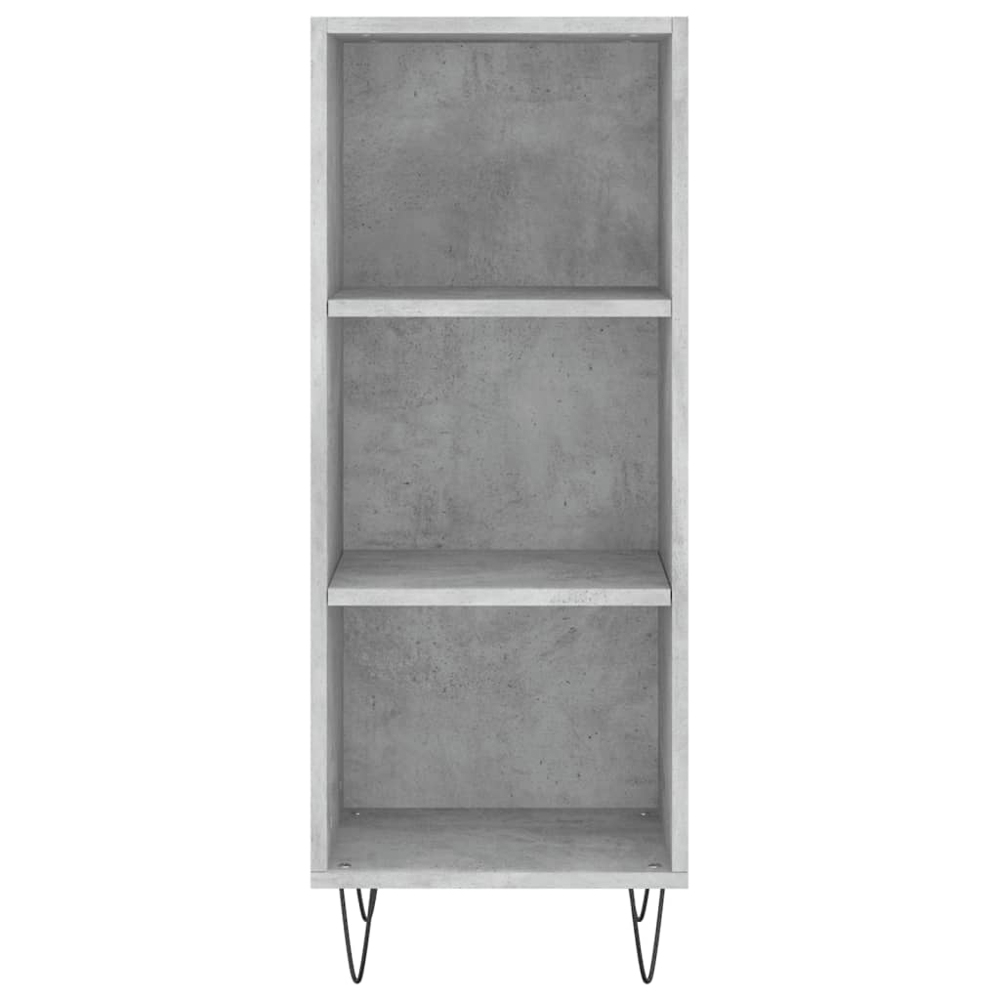 vidaXL Single Door 3 Shelf Concrete Grey Highboard Image 6