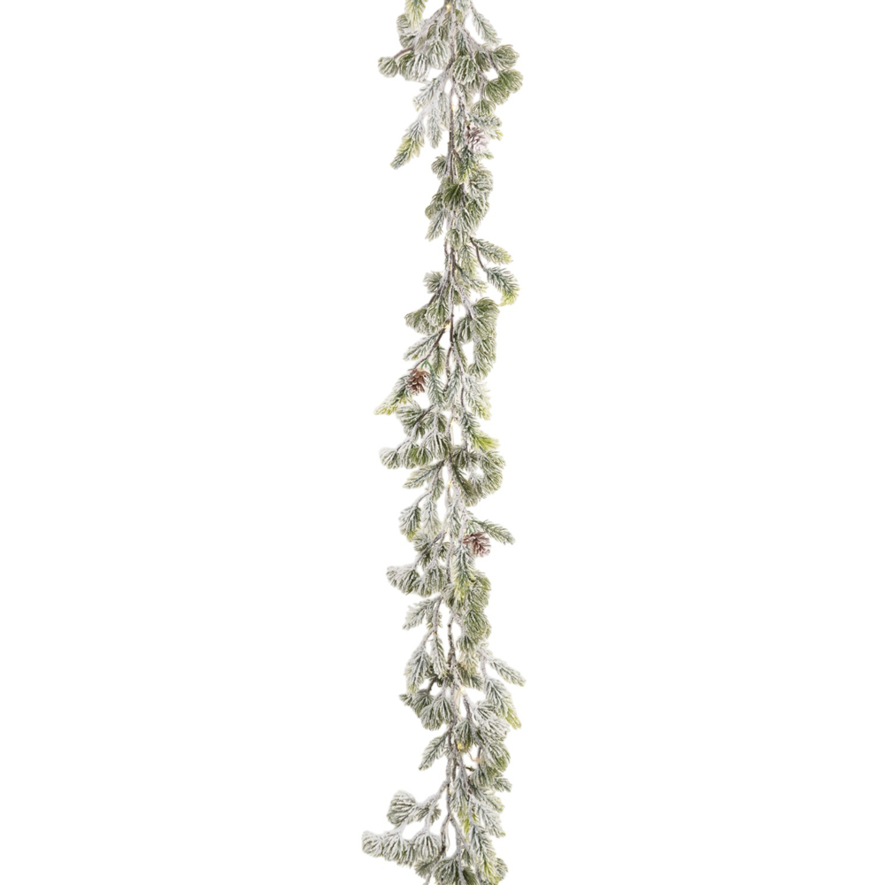 LED Frosted Thistle Garland Image 2