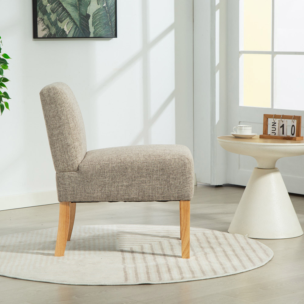 Artemis Home Selina Light Brown Fabric Armless Accent Chair Image 3