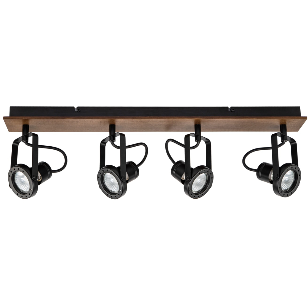 Cosylyte Riverton Matt Black 4 Light Spotlight Image 1