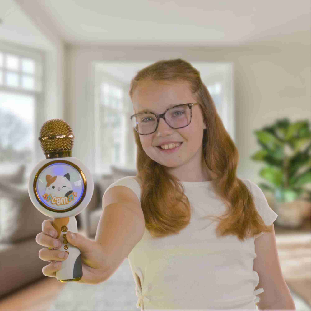 Lazerbuilt Squishmallows Cam The Cat Karaoke Microphone Image 2
