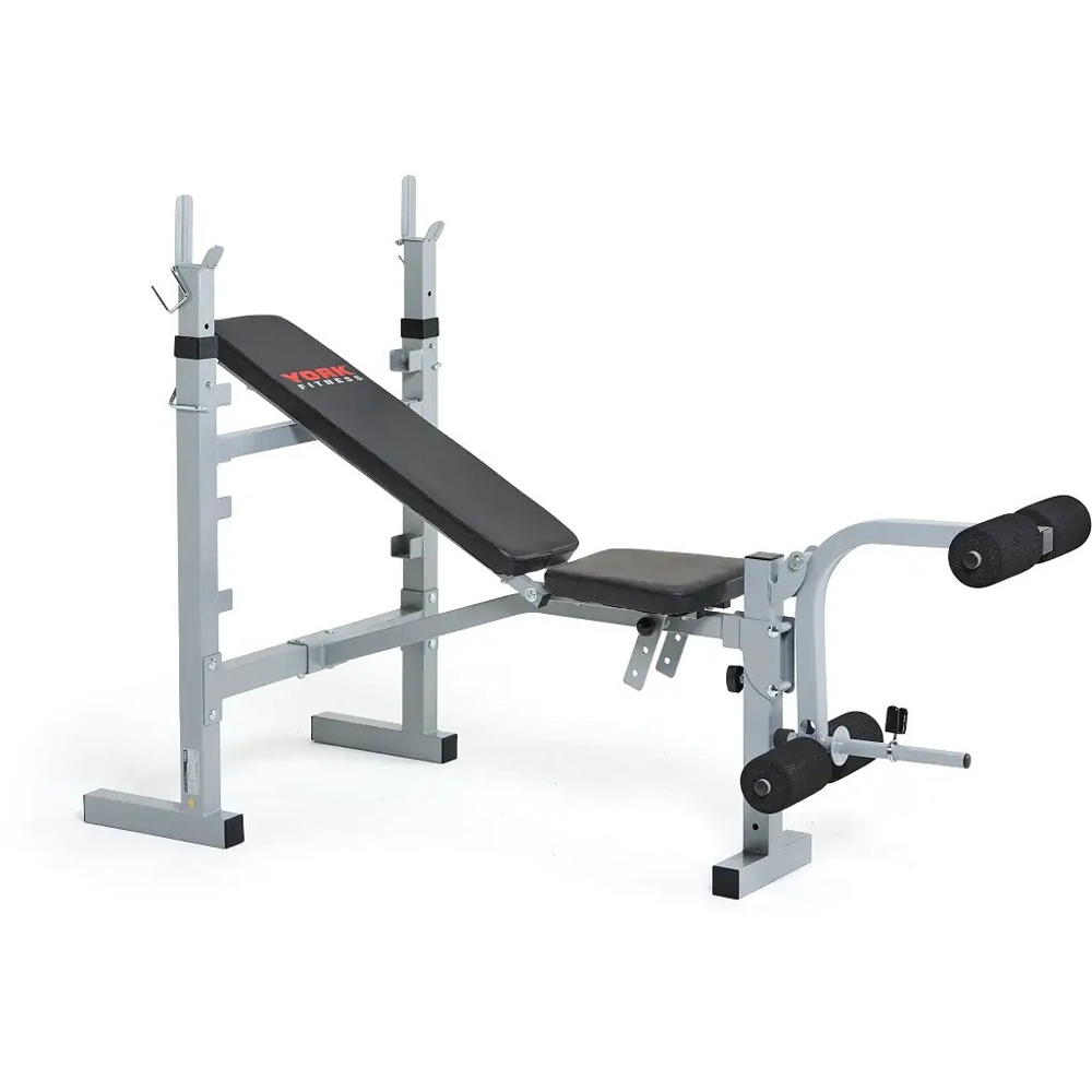 York B530 Grey Heavy Duty Multi-Function Barbell Bench Image 7