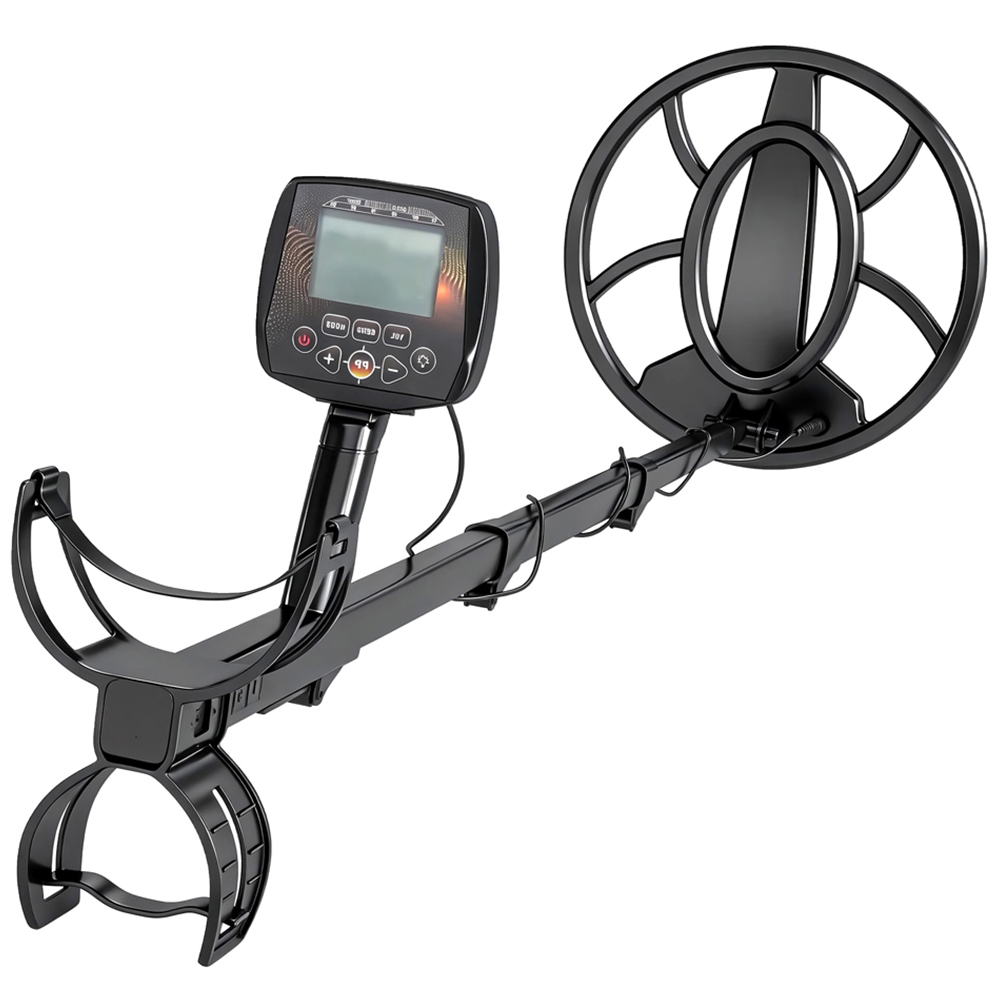 Outsunny Black 5 Mode Foldable Metal Detector with Waterproof Search Coil Image 1