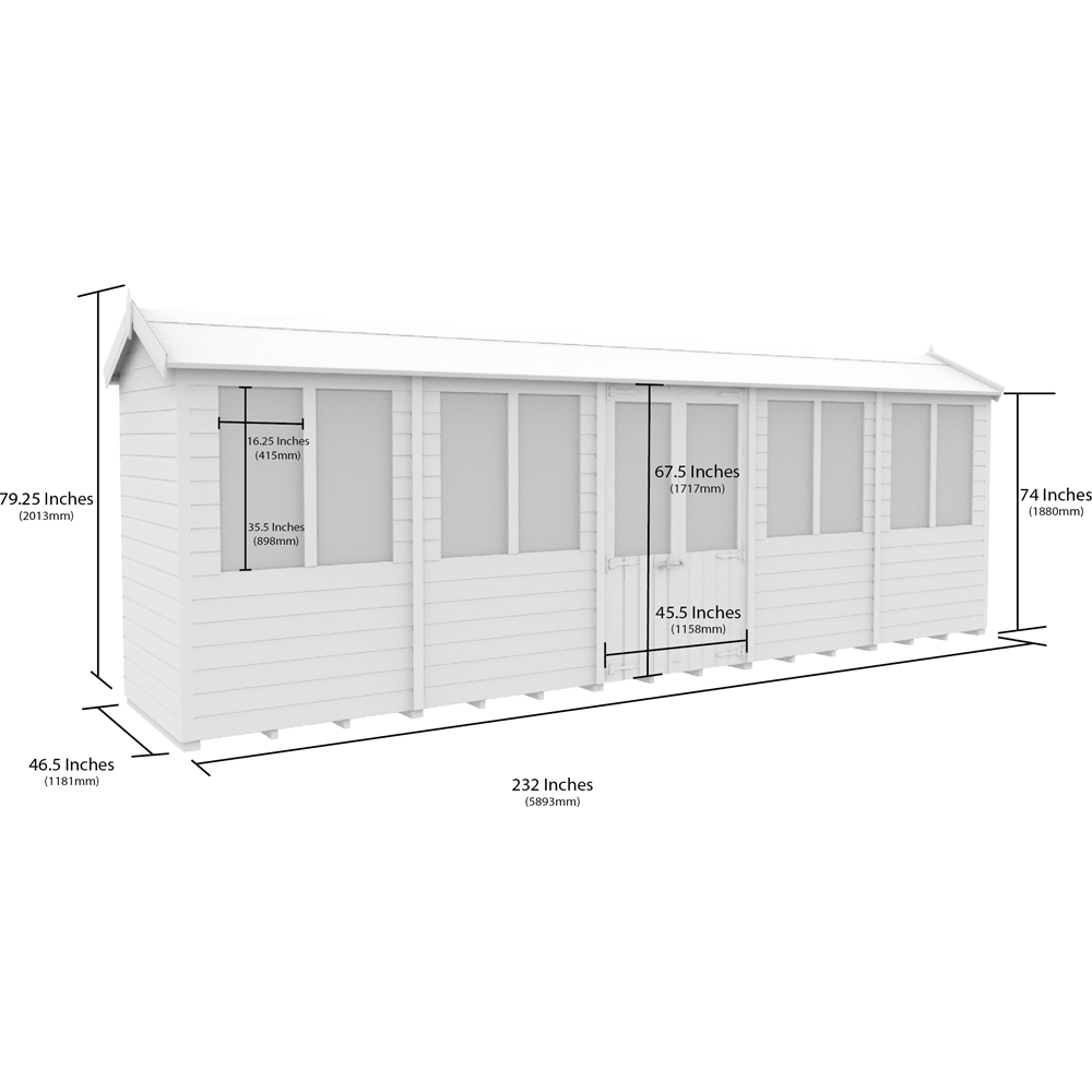 DIY Sheds 20 x 4ft Tongue and Groove Timber Apex Summerhouse Image 9
