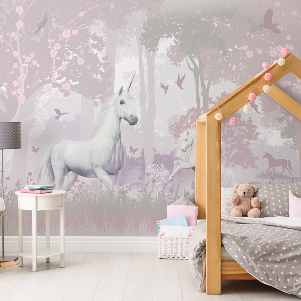 Walltastic Unicorn Forest Wall Mural Image 1