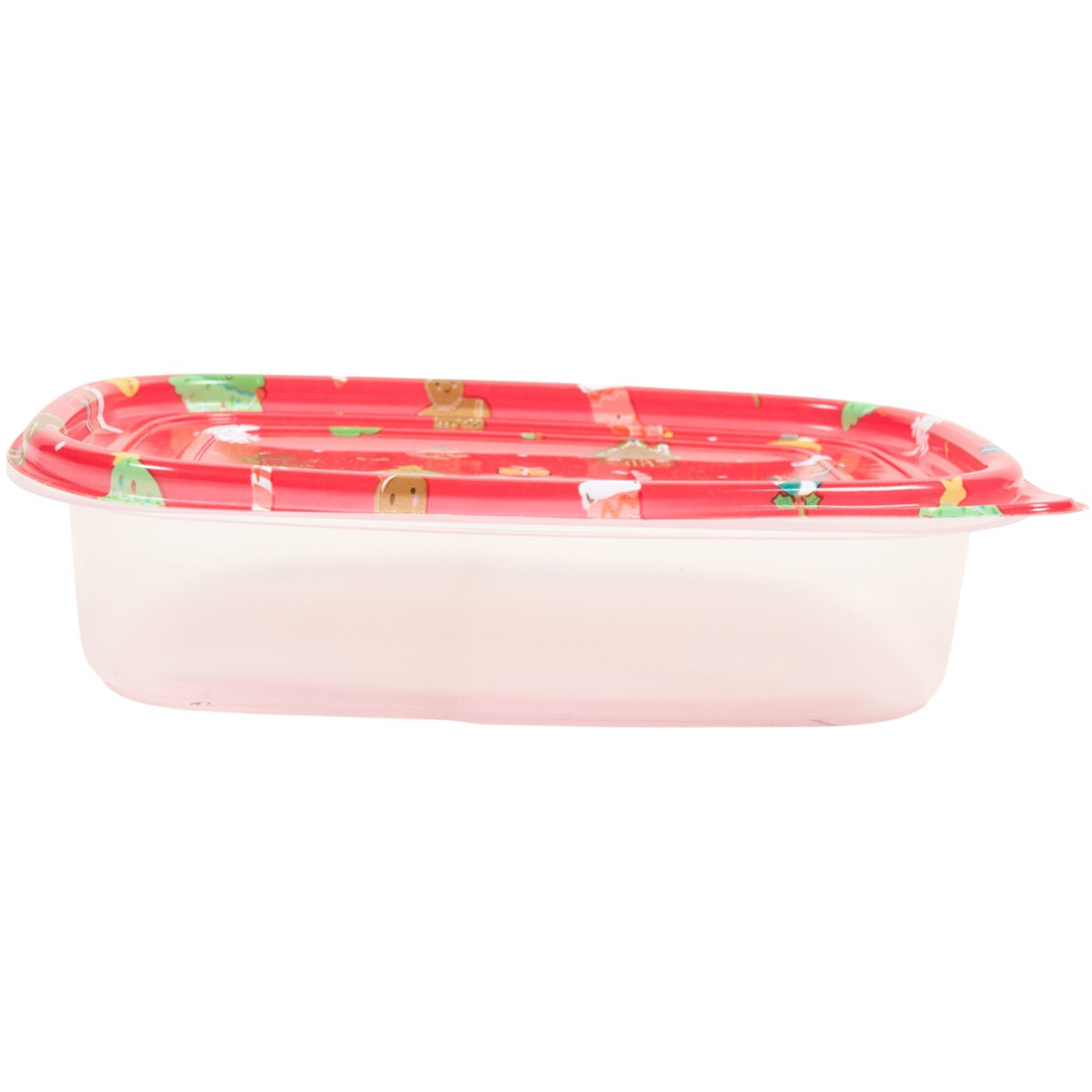 Pack of 6 Christmas Print Food Containers Image 5