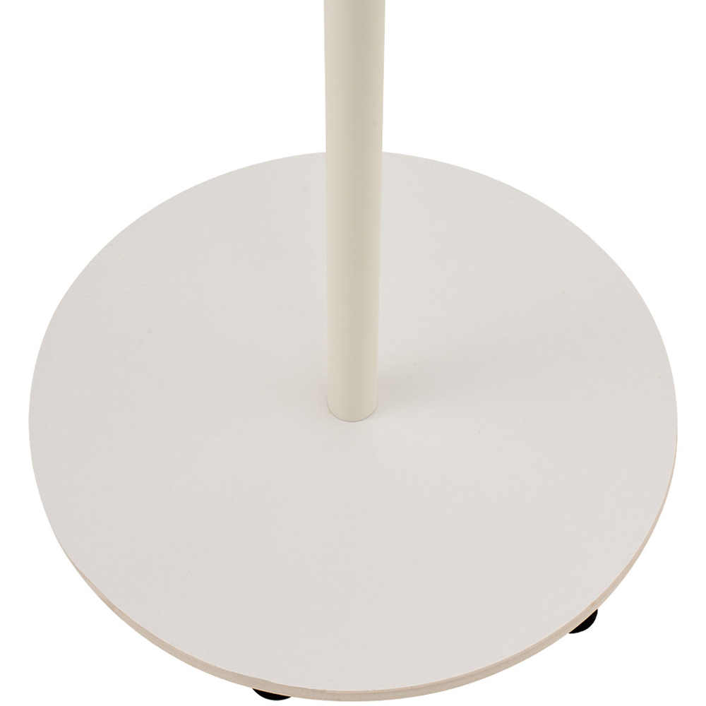 Living and Home White Minimalist Coat Stand with 8 Hooks and Marble Base Image 3