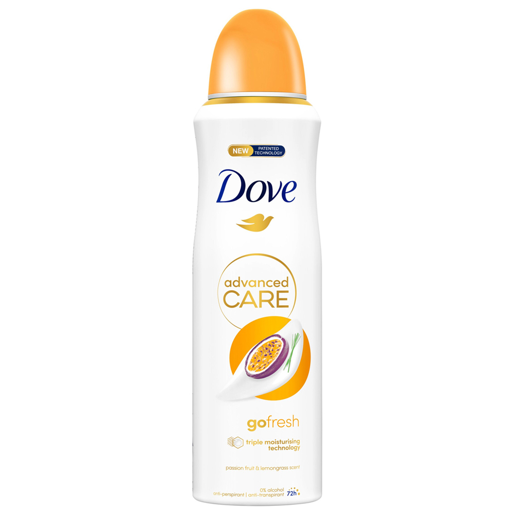 Dove Advanced Care Go Fresh Passion Fruit and Lemongrass Anti-Perspirant Deodorant Spray 200ml Image