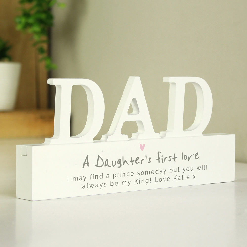 Personalised Memento Company Personalised Dad A Daughters First Love Wooden Ornament Image 2
