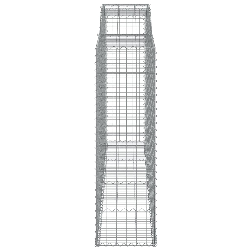 vidaXL Silver Galvanised Iron Arched Gabion Basket 300 x 50 x 160/180cm Image 2