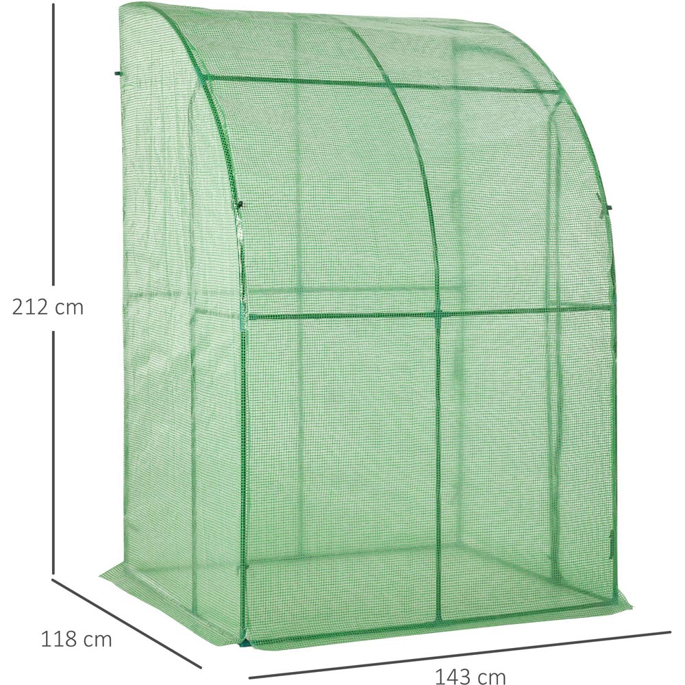 Outsunny Green Steel 4.7 x 4ft Medium Greenhouse Image 6