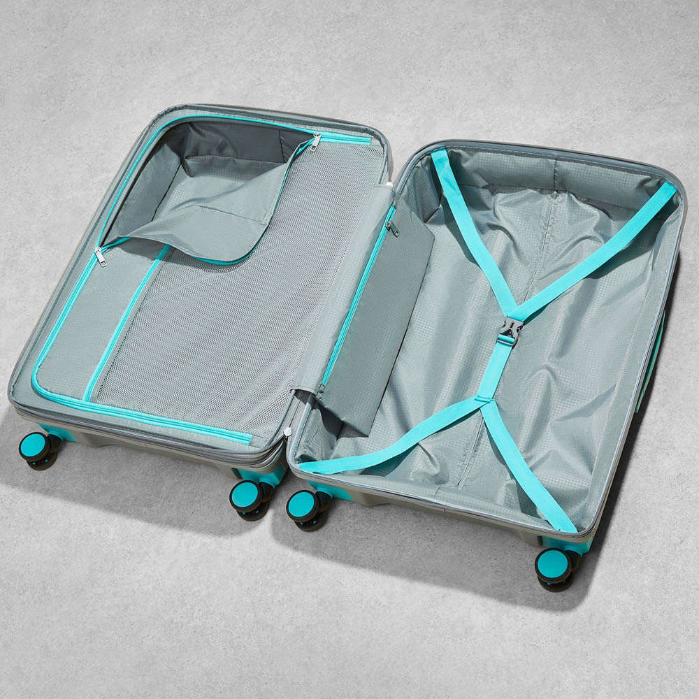 Rock Tulum Small Grey Hardshell Expandable Suitcase Image 5