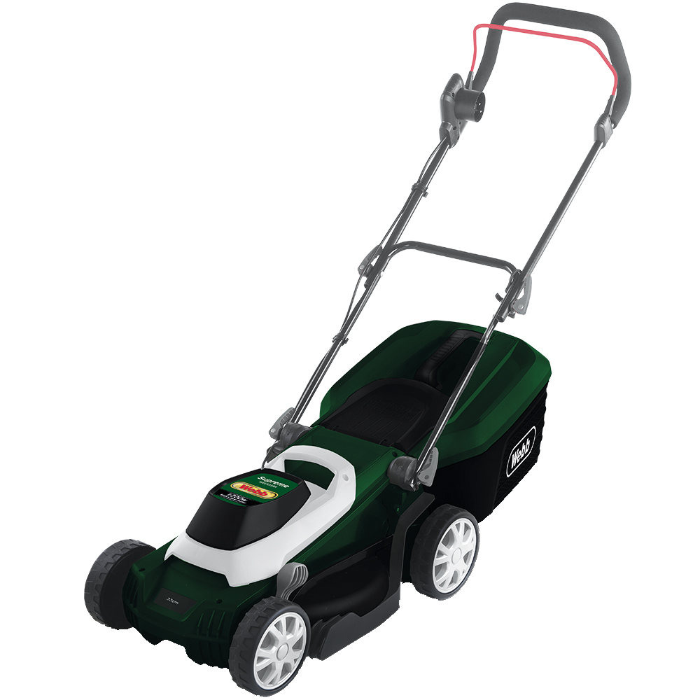 Webb Classic 33cm Electric Rotary Lawnmower with Rear Roller Image 1