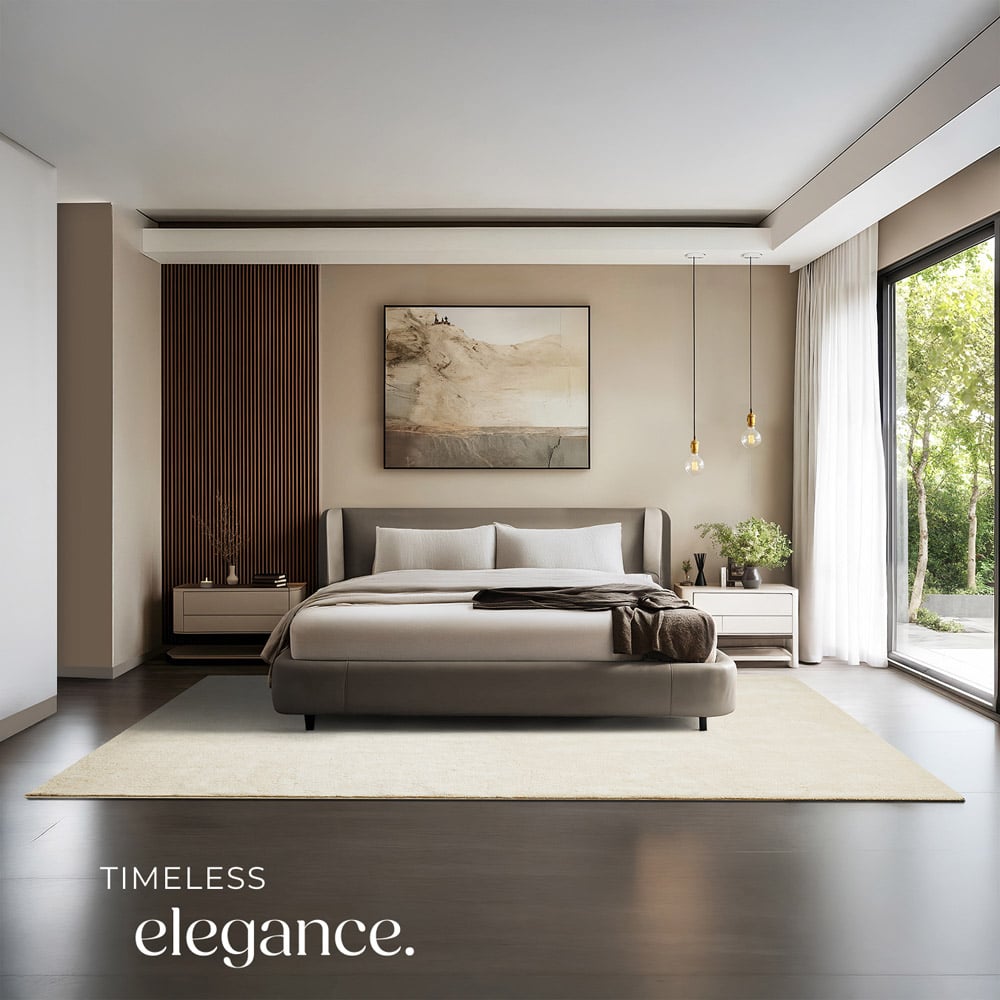 tectake Zonelle Beige Short Pile Ultra Soft Rug 290 x 200cm Image 6