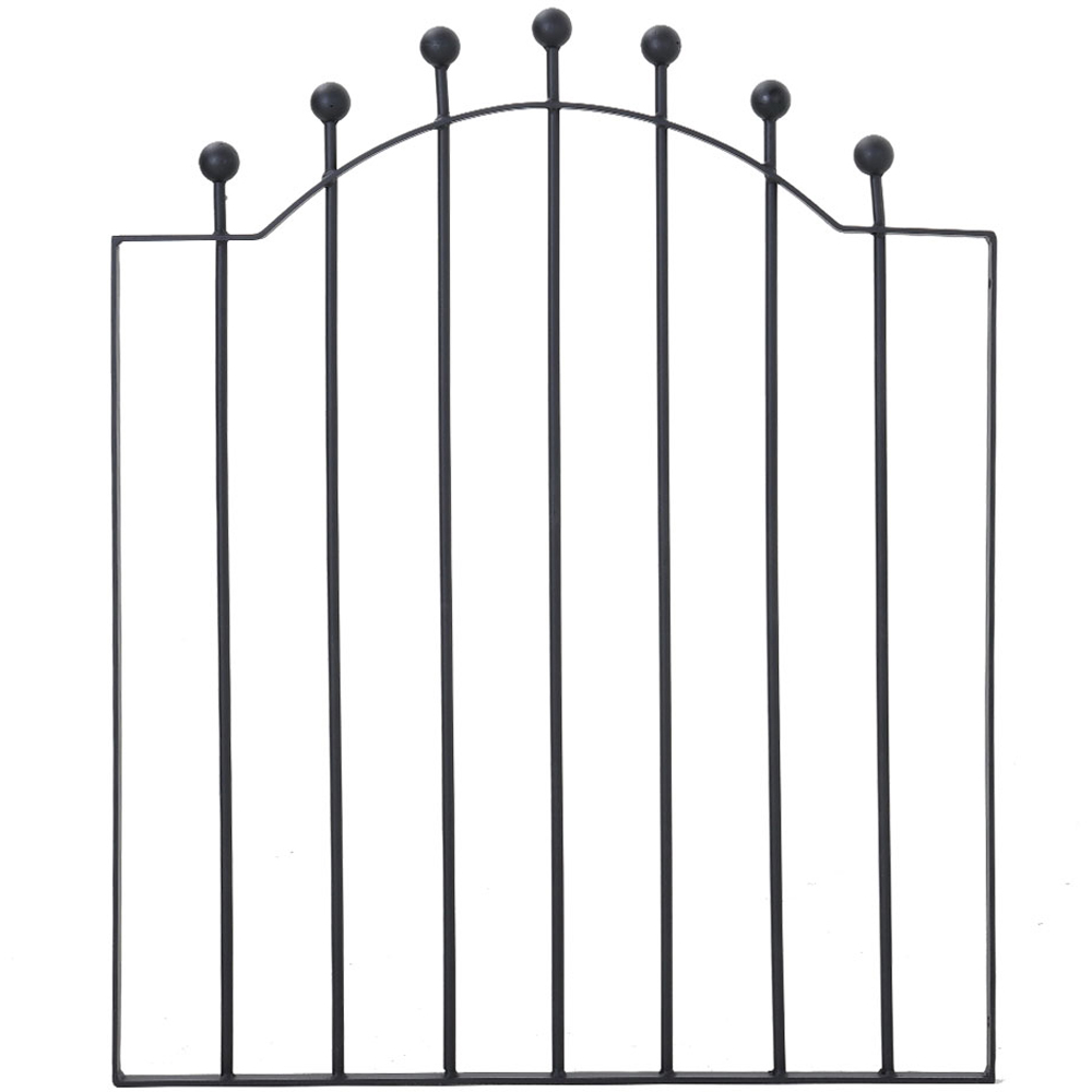 Living and Home Black Metal Rust Resistant Garden Gate 86 x 103cm Image 1