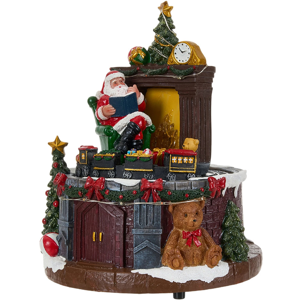 Living and Home Santa by Fireplace LED Music Box Image 3