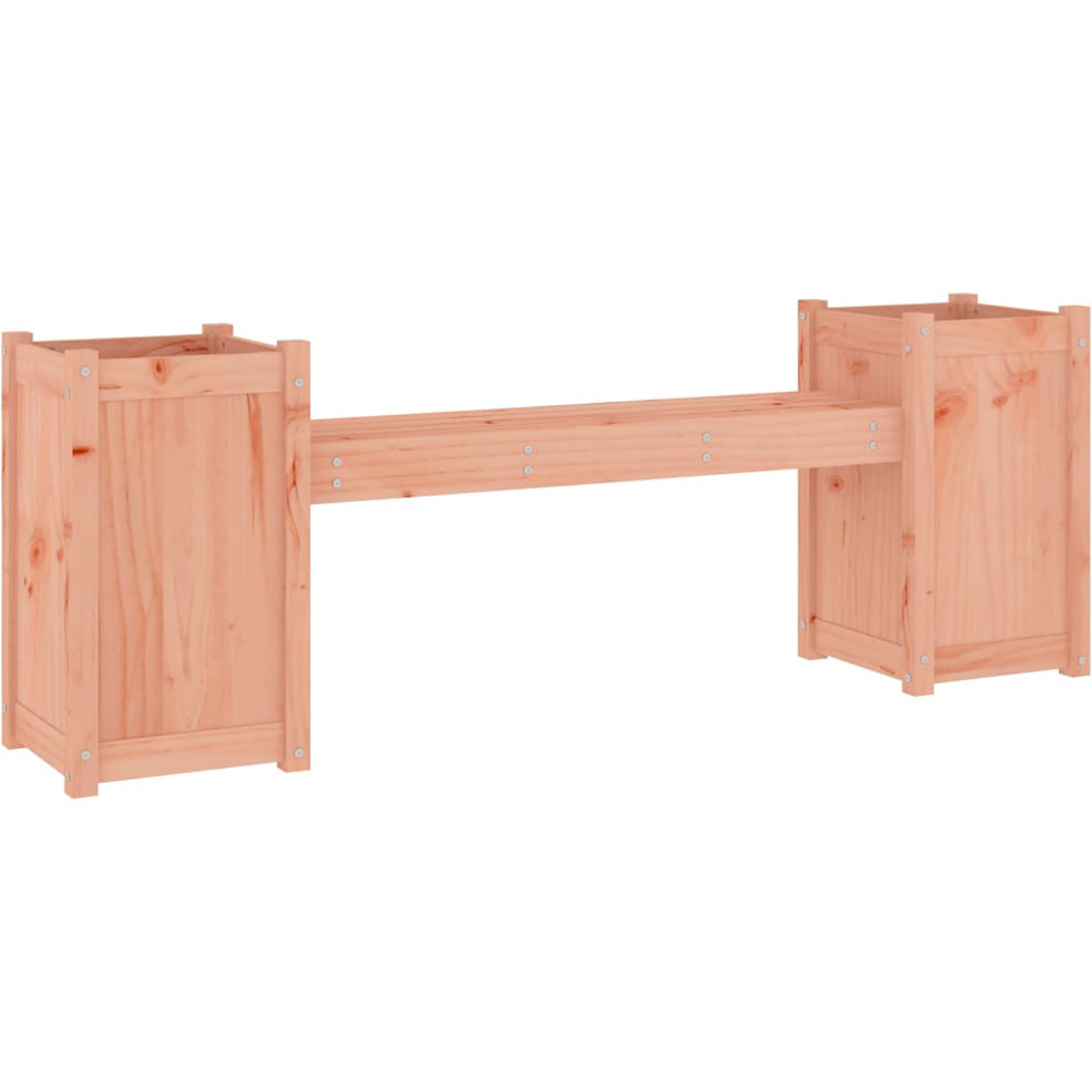 vidaXL 2-in-1 Natural Solid Douglas Wood Planter Box with 2 Seater Bench Image 4