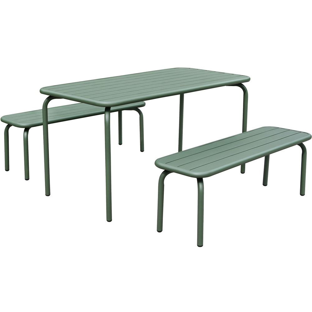 Eton Aluminium Bench Set Green Image 2