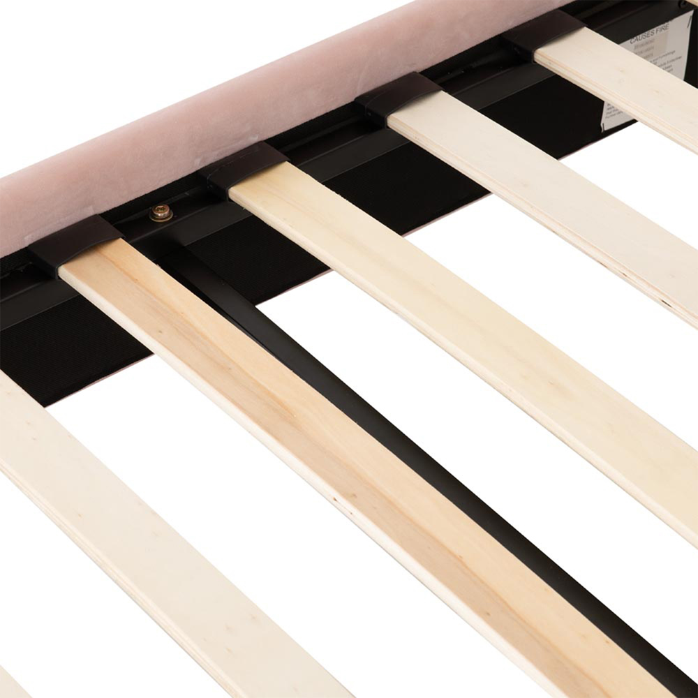 Seconique Single Amelia Pink Velvet Bed Frame Image 6