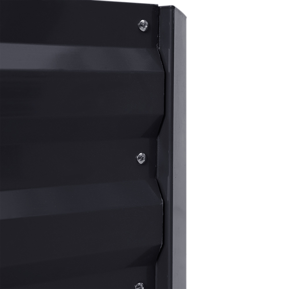 Living and Home 3.2 x 1.9ft Black Rectangle Weather Resistant Steel Raised Garden Bed Image 6