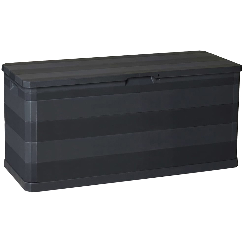 vidaXL 280L Black Polypropylene Garden Storage Box Image 1