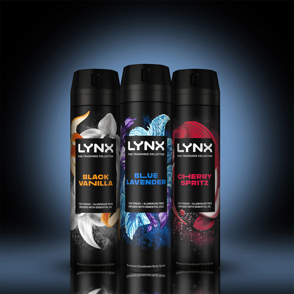 Lynx Fine Fragrance Collection Blue Lavender Deodorant Body Spray 200ml 6 Pack Image 6