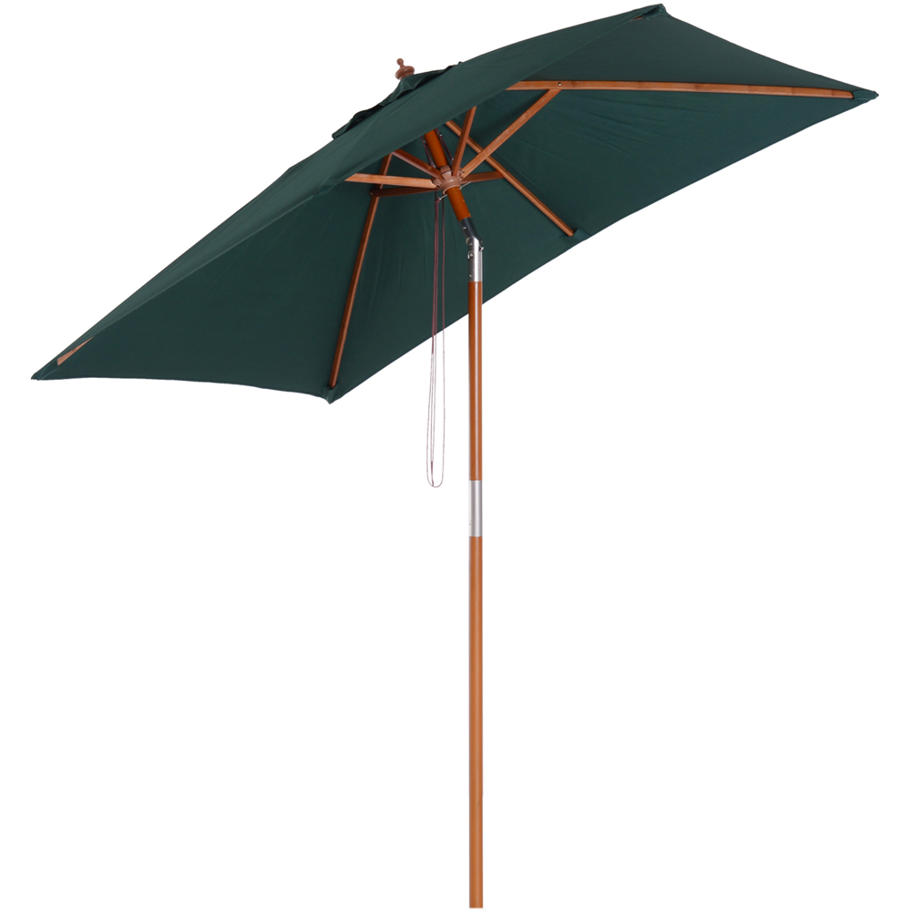 Outsunny Brown and Green Parasol 2m Image 1