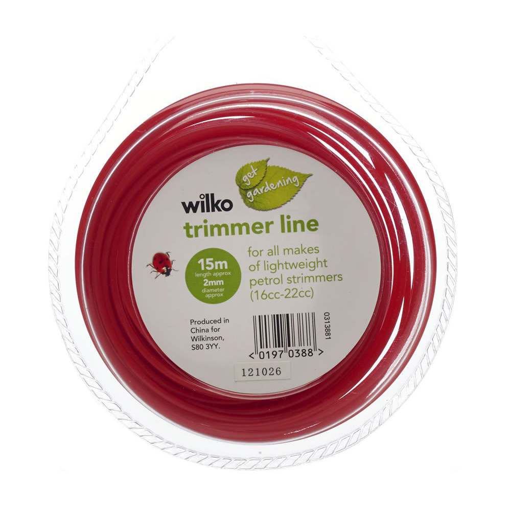 Wilko Red Grass Trimmer Line 2mm x 15m Image