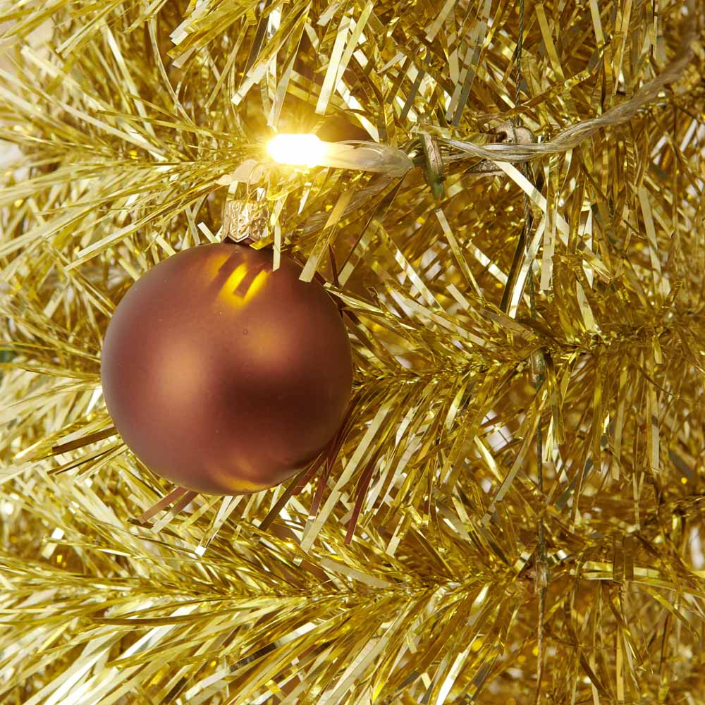 Wilko 6ft Pop Up Pre-Lit Gold Artificial Christmas Tree Image 7