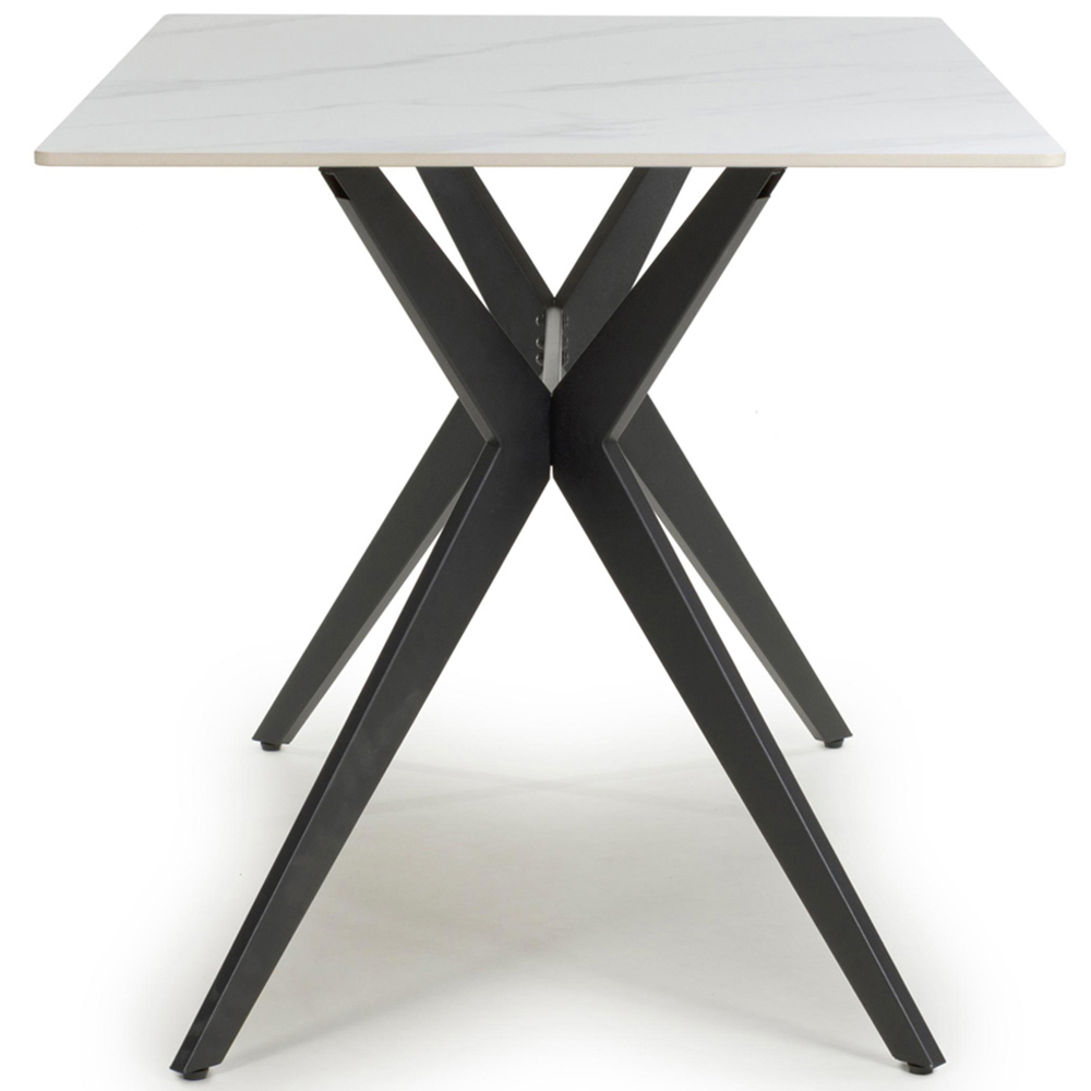 Shankar Timor 4 Seater 120cm Extending Dining Table White Image 5