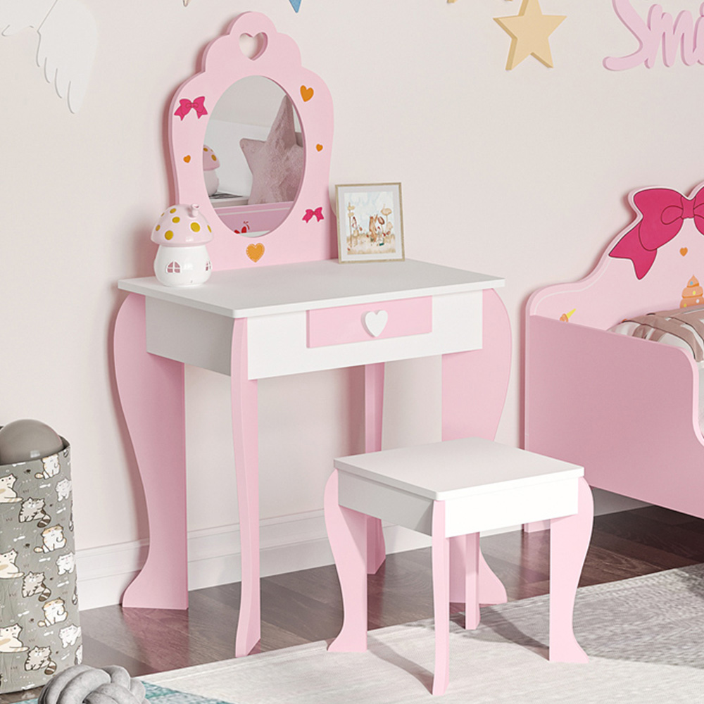 Playful Haven Pink Kids Dressing Table Set Image 1