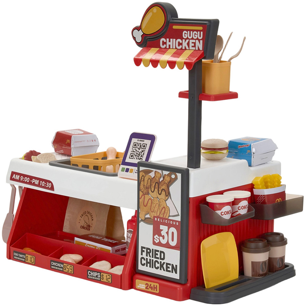 H&O Direct Kids Mini Fried Chicken Booth Pretend Play Set Image 1