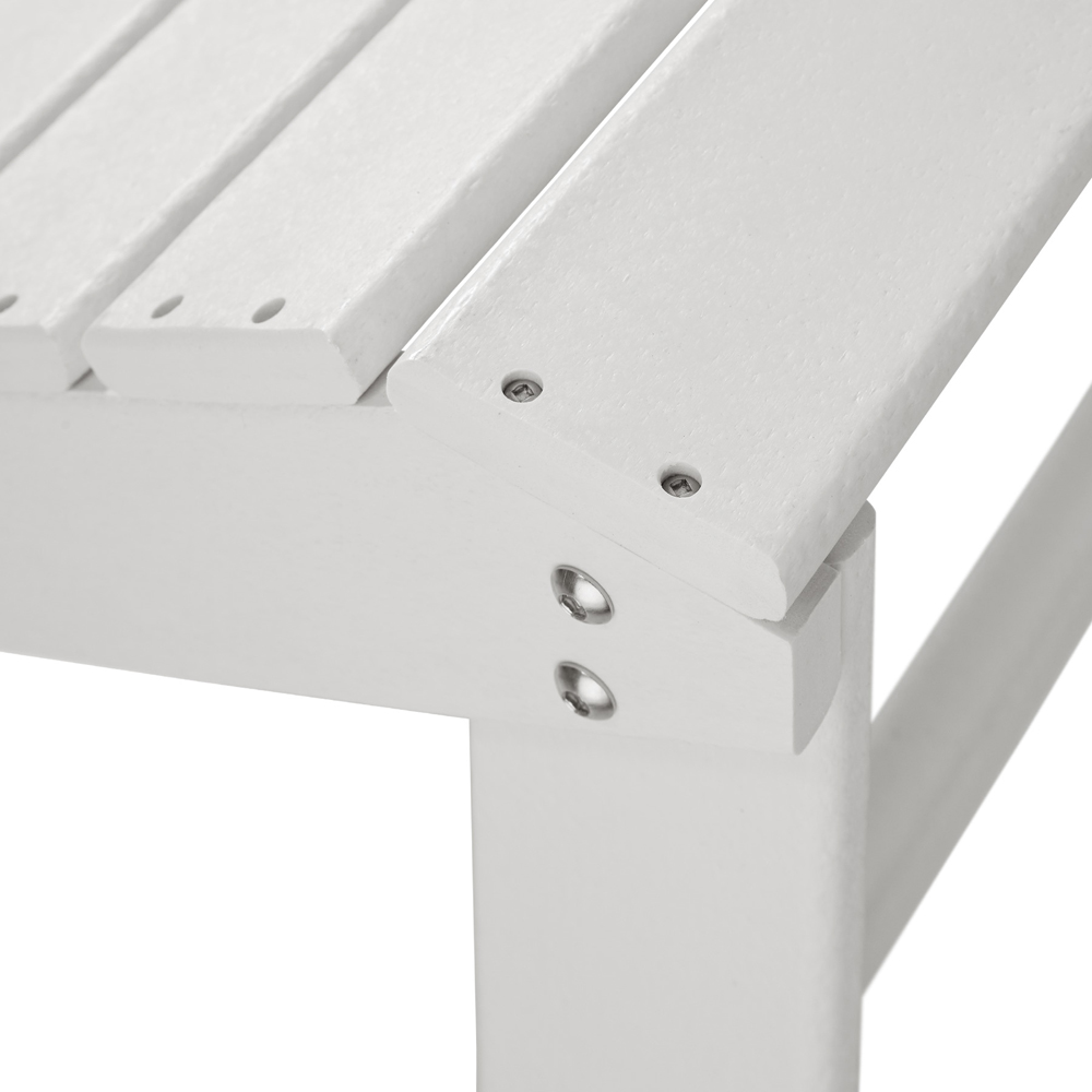 tectake White Weatherproof Footrest for Adirondack Garden Chair Image 6