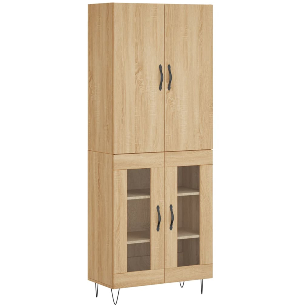 vidaXL 4 Door Sonoma Oak Highboard Image 2