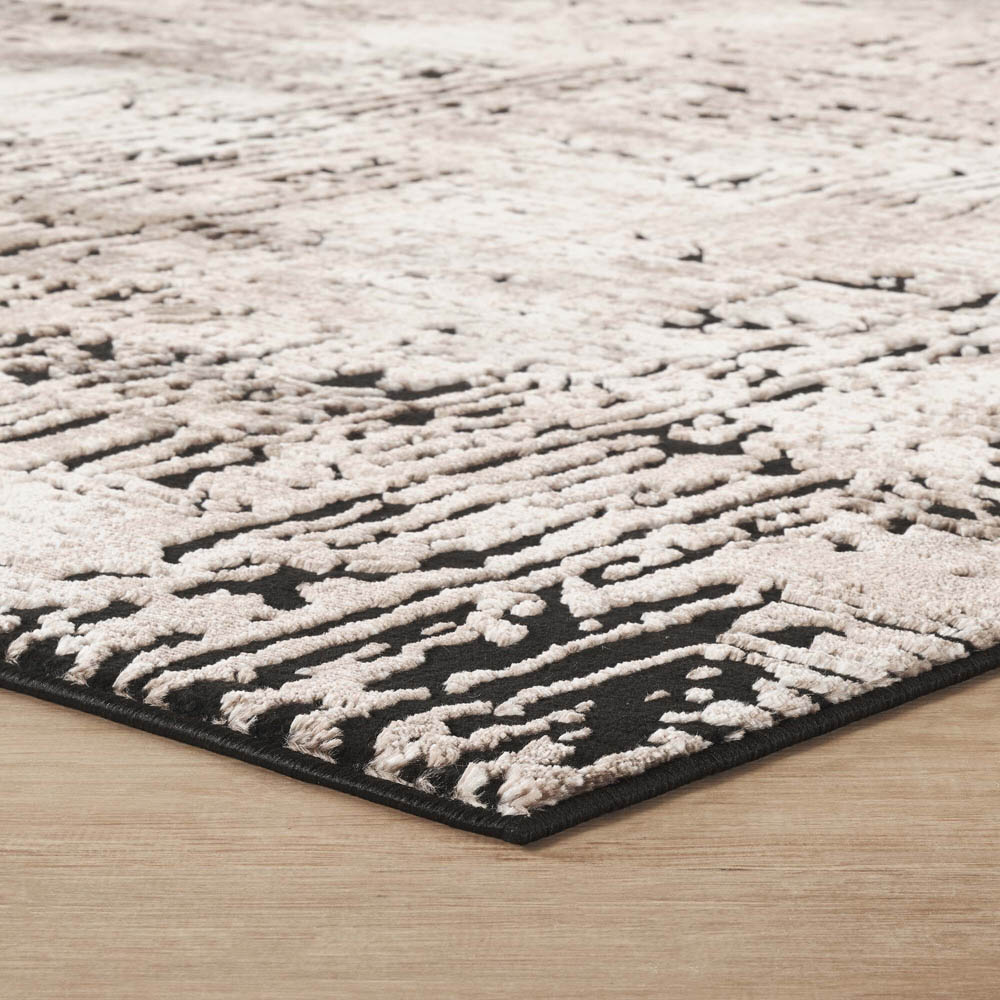 Desire Rugs Belgravia Metallic Sheen Modern Illusion Design Mocha Rug 120 x 170cm Image 3