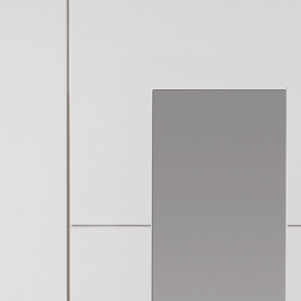 JB Kind Emral Modern Clear Glazed White Internal Door 1981 x 762mm Image 3