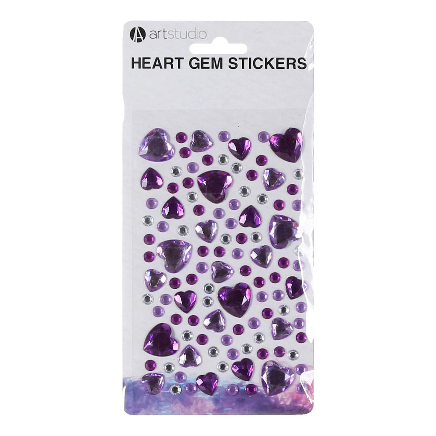 Art Studio Heart Gem Stickers Image 2