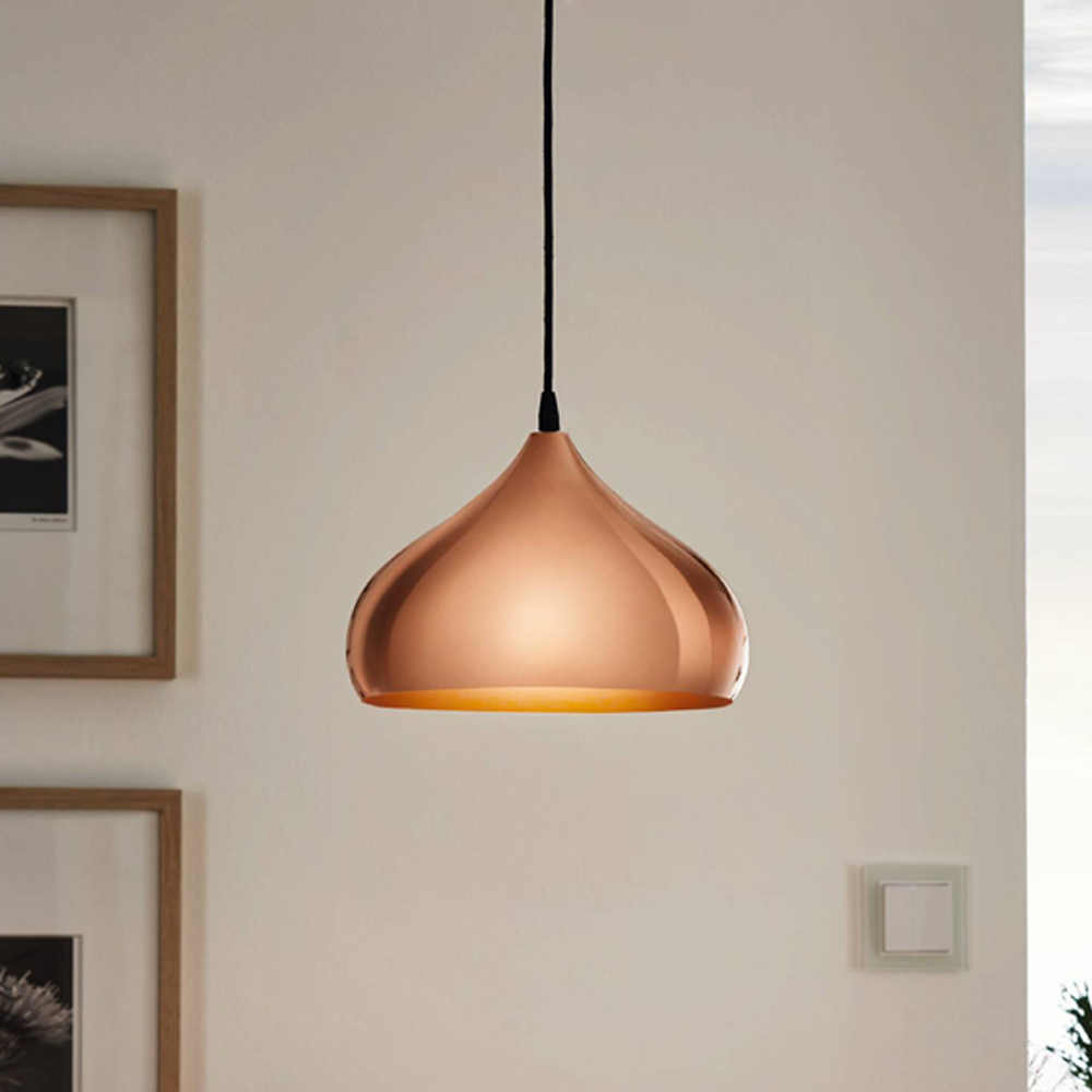 EGLO Hapton Copper Pendant Light Image 2