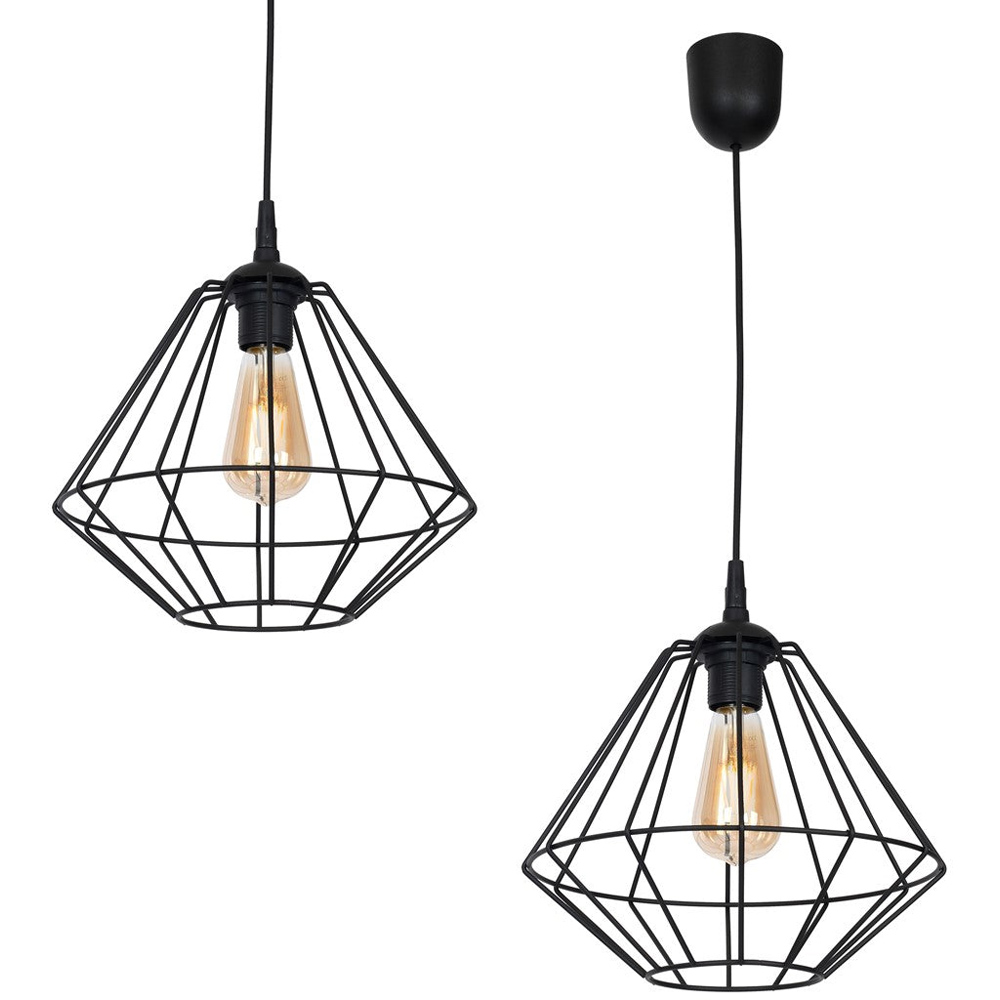 Milagro Colin Black Pendant Lamp 230V Image 2