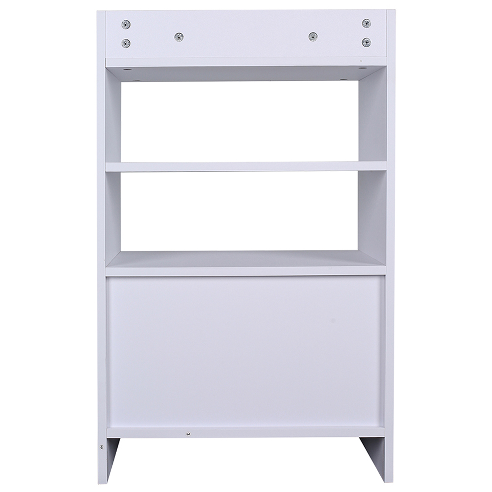 H&O Direct 3 Shelf White Wooden Sideboard Image 4