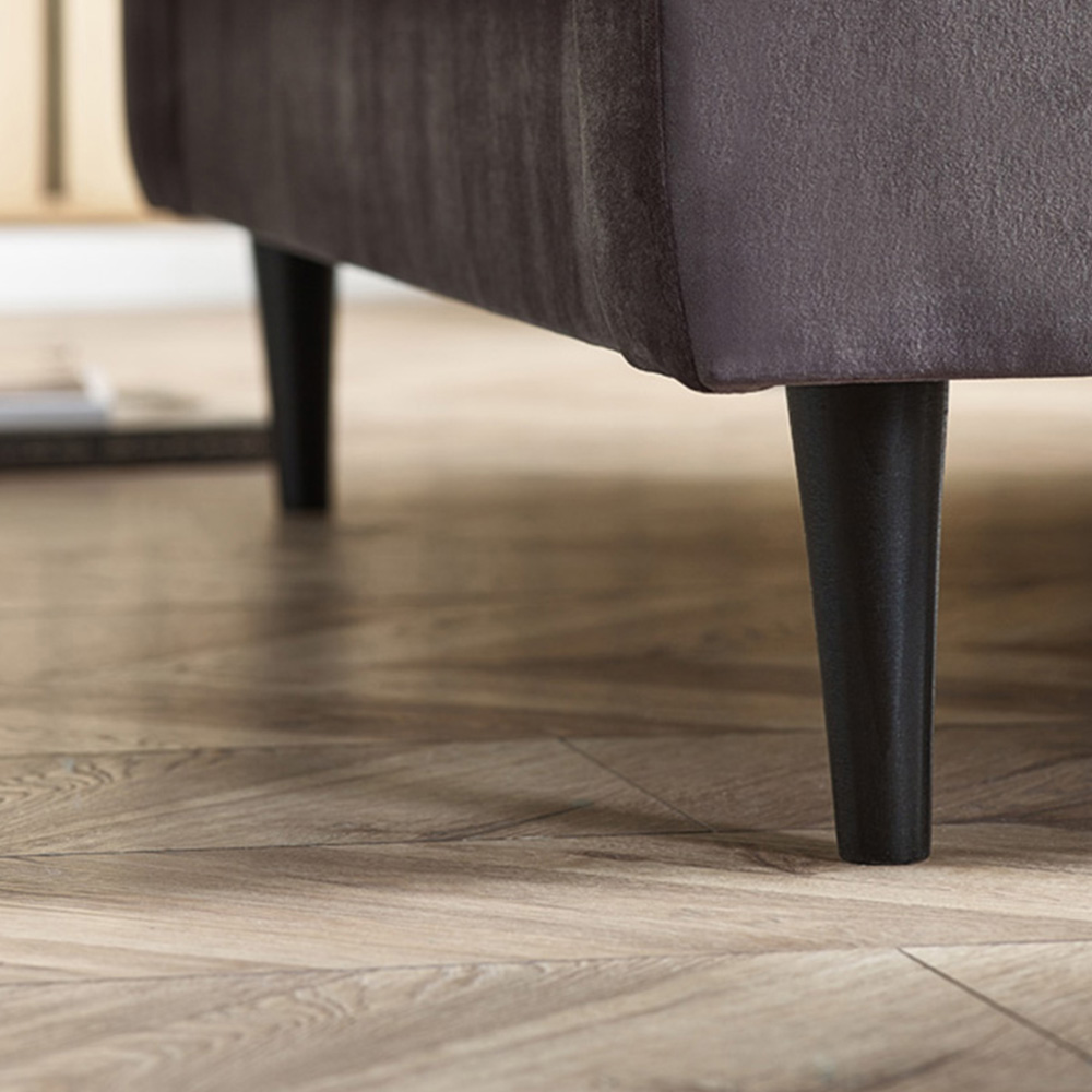 Furniturebox Josie 2 Seater Dark Grey Velvet Sofa Image 3