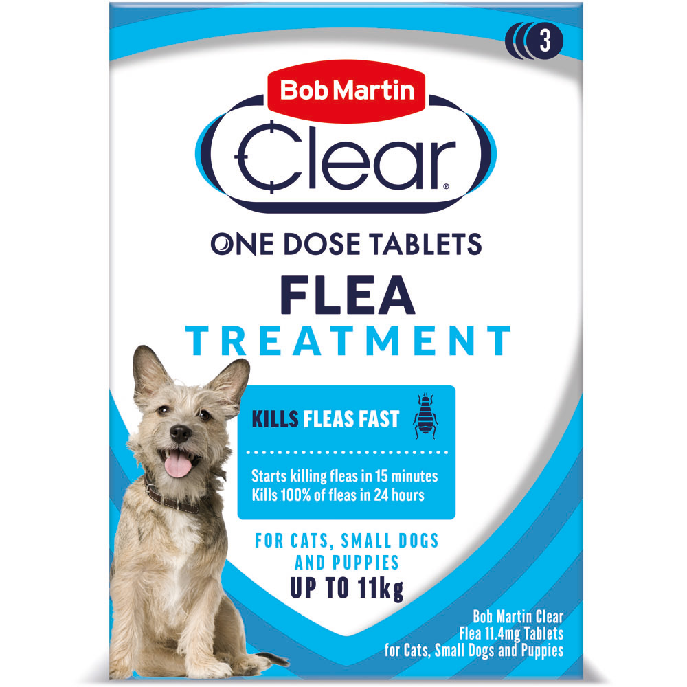 Bob Martin Clear Flea Tablets for Small Dogs 1-11kg Image 1