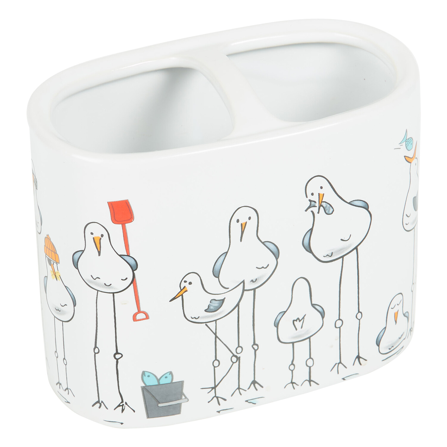 Seagull Tooth Brush Holder White Image 1