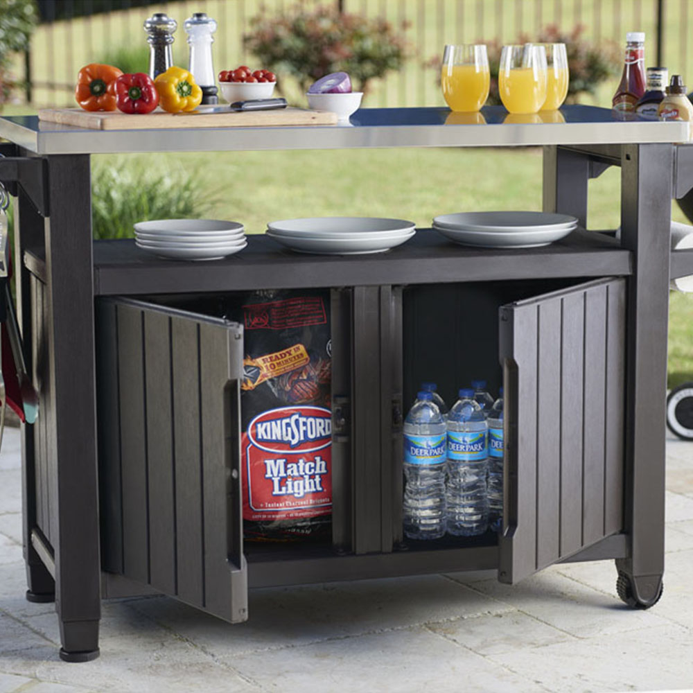 Keter Unity BBQ Double Table Grey 279L Image 2